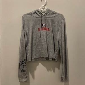 Cropped Georgia bulldogs hoodie